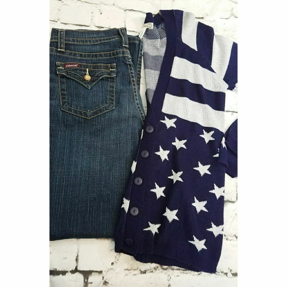 Kirra Sweaters - Kirra Stars and Stripes cardigan sz Med